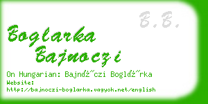 boglarka bajnoczi business card